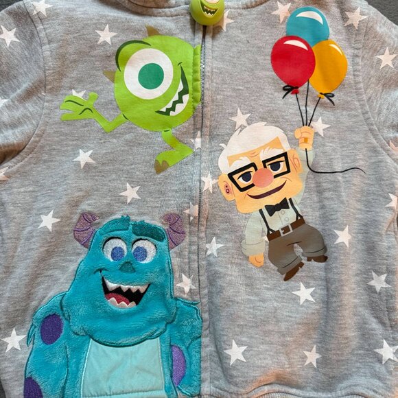 Disney 100 Pixar Monsters Inc./UP Children's Hoodie/Zip Jacket Size 5 - Picture 2 of 5